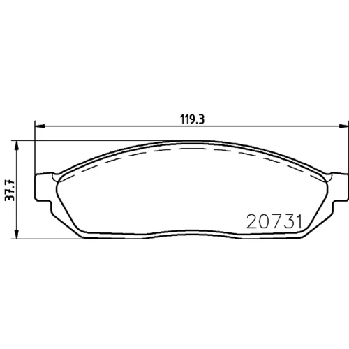 Sada brzdových platničiek kotúčovej brzdy 8DB 355 007-281 /HELLA/ - obr. 3