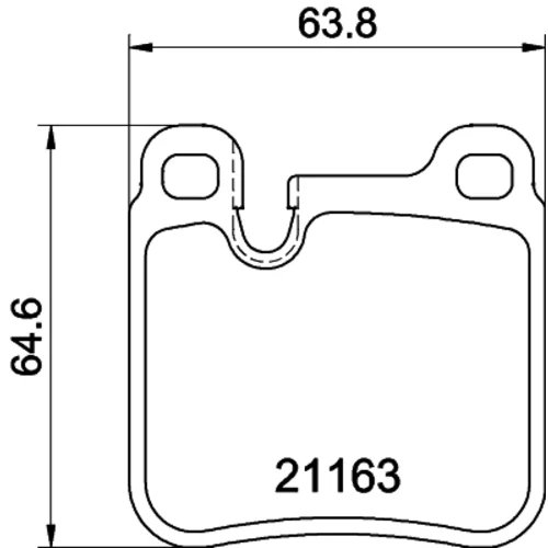 Sada brzdových platničiek kotúčovej brzdy 8DB 355 008-491 /HELLA/ - obr. 3