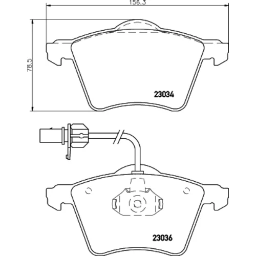 Sada brzdových platničiek kotúčovej brzdy 8DB 355 008-771 /HELLA/ - obr. 3