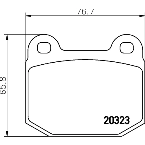 Sada brzdových platničiek kotúčovej brzdy 8DB 355 009-061 /HELLA/ - obr. 3