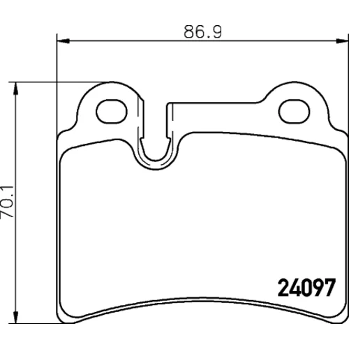 Sada brzdových platničiek kotúčovej brzdy 8DB 355 011-861 /HELLA/ - obr. 3
