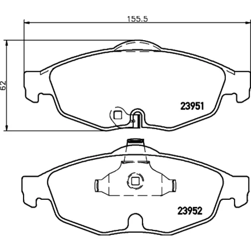 Sada brzdových platničiek kotúčovej brzdy 8DB 355 011-991 /HELLA/ - obr. 3