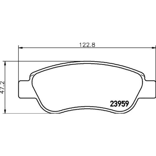 Sada brzdových platničiek kotúčovej brzdy 8DB 355 012-141 /HELLA/ - obr. 3
