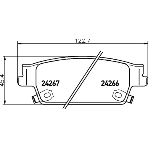 Sada brzdových platničiek kotúčovej brzdy 8DB 355 012-231 /HELLA/ - obr. 3