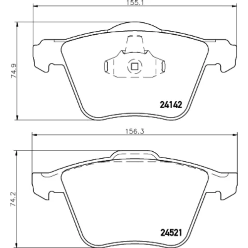 Sada brzdových platničiek kotúčovej brzdy 8DB 355 013-001 /HELLA/ - obr. 3