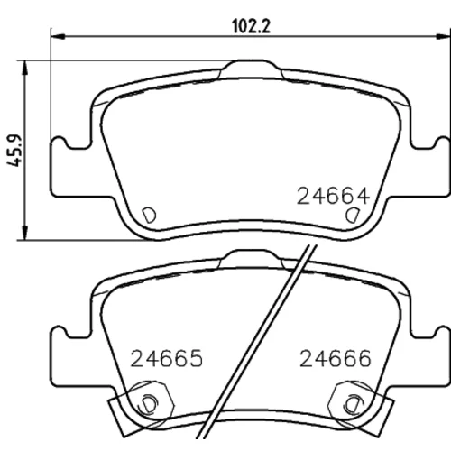 Sada brzdových platničiek kotúčovej brzdy 8DB 355 013-571 /HELLA/ - obr. 3