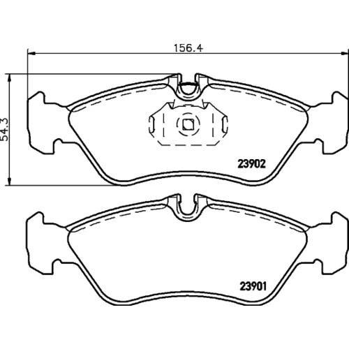Sada brzdových platničiek kotúčovej brzdy 8DB 355 014-401 /HELLA/ - obr. 2