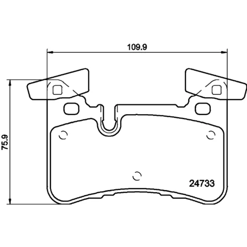 Sada brzdových platničiek kotúčovej brzdy 8DB 355 015-721 /HELLA/ - obr. 3