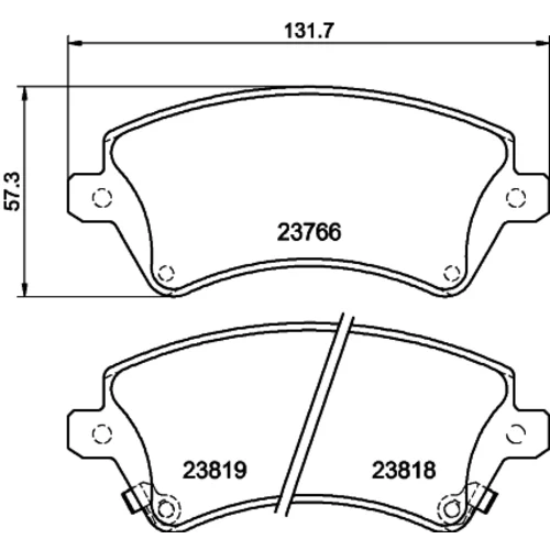 Sada brzdových platničiek kotúčovej brzdy 8DB 355 017-241 /HELLA/ - obr. 3
