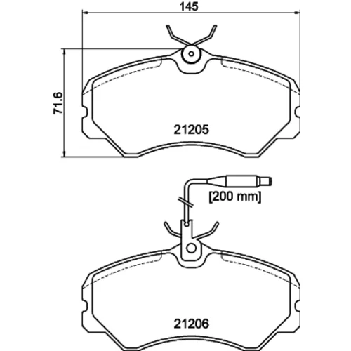 Sada brzdových platničiek kotúčovej brzdy 8DB 355 017-841 /HELLA/ - obr. 3