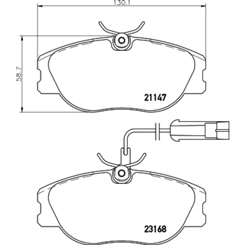 Sada brzdových platničiek kotúčovej brzdy 8DB 355 018-181 /HELLA/ - obr. 3