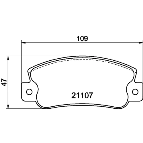 Sada brzdových platničiek kotúčovej brzdy 8DB 355 019-061 /HELLA/ - obr. 3