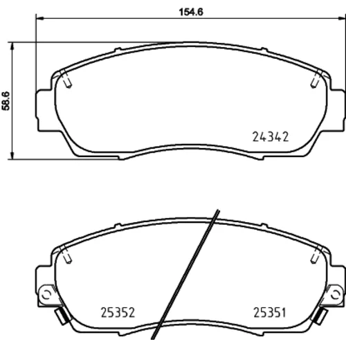 Sada brzdových platničiek kotúčovej brzdy 8DB 355 019-761 /HELLA/ - obr. 3