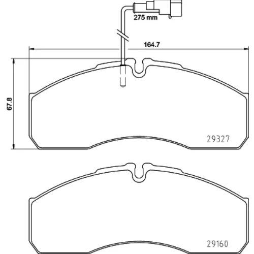 Sada brzdových platničiek kotúčovej brzdy 8DB 355 020-711 /HELLA/ - obr. 3