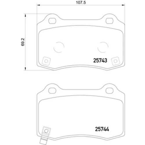 Sada brzdových platničiek kotúčovej brzdy 8DB 355 021-251 /HELLA/ - obr. 3