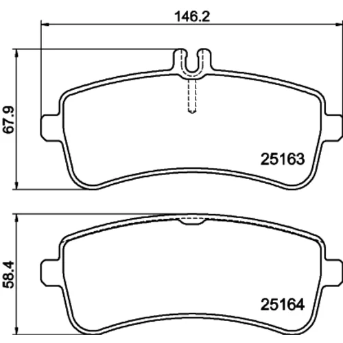 Sada brzdových platničiek kotúčovej brzdy 8DB 355 021-521 /HELLA/ - obr. 3