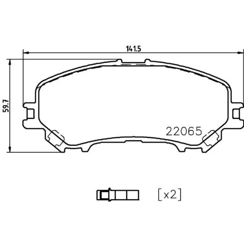 Sada brzdových platničiek kotúčovej brzdy 8DB 355 021-861 /HELLA/ - obr. 3