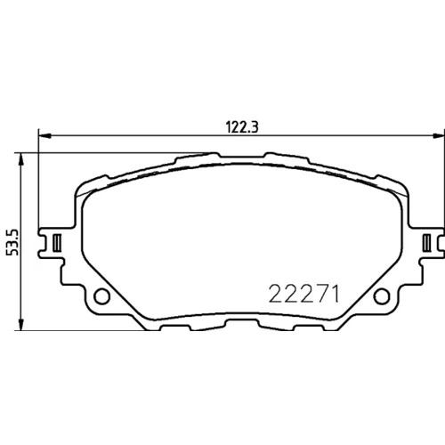 Sada brzdových platničiek kotúčovej brzdy 8DB 355 024-821 /HELLA/ - obr. 3