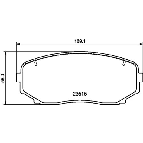 Sada brzdových platničiek kotúčovej brzdy 8DB 355 032-941 /HELLA/ - obr. 3