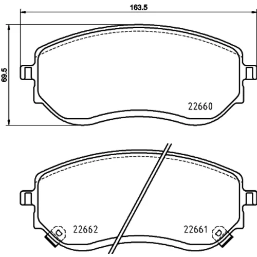 Sada brzdových platničiek kotúčovej brzdy 8DB 355 037-901 /HELLA/ - obr. 3