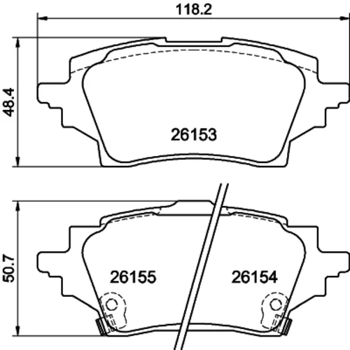 Sada brzdových platničiek kotúčovej brzdy 8DB 355 040-221 /HELLA/ - obr. 3