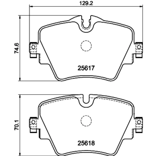 Sada brzdových platničiek kotúčovej brzdy HELLA 8DB 355 045-761
