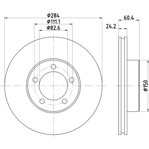 Brzdový kotúč 8DD 355 100-911 /HELLA/ - obr. 3