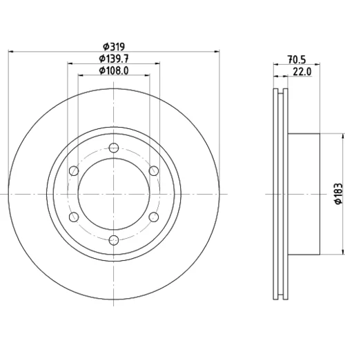 Brzdový kotúč 8DD 355 106-241 /HELLA/ - obr. 3