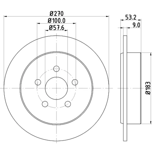 Brzdový kotúč 8DD 355 107-921 /HELLA/ - obr. 3