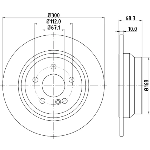 Brzdový kotúč 8DD 355 108-841 /HELLA/ - obr. 3