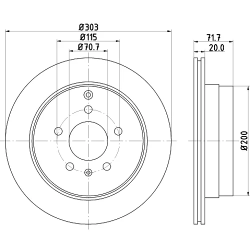 Brzdový kotúč 8DD 355 114-411 /HELLA/ - obr. 3
