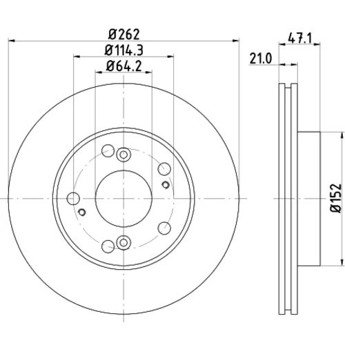 Brzdový kotúč 8DD 355 115-341 /HELLA/ - obr. 3