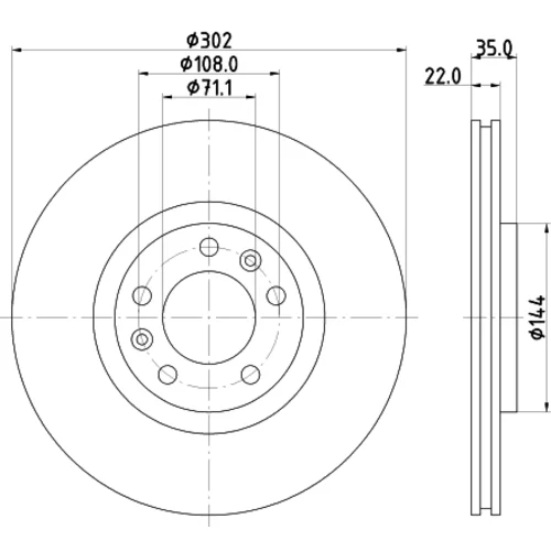 Brzdový kotúč 8DD 355 116-231 /HELLA/ - obr. 3