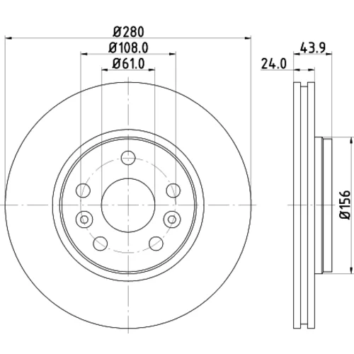 Brzdový kotúč 8DD 355 116-451 /HELLA/ - obr. 3