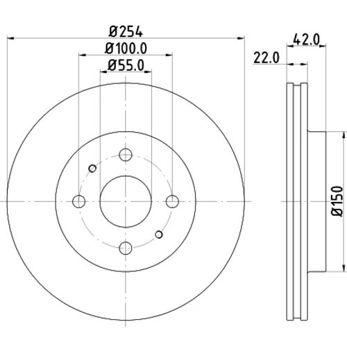 Brzdový kotúč 8DD 355 116-541 /HELLA/ - obr. 3