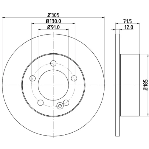 Brzdový kotúč 8DD 355 117-141 /HELLA/ - obr. 3