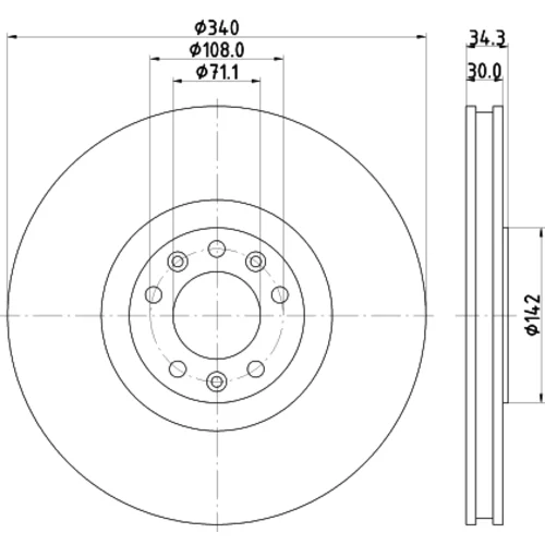 Brzdový kotúč 8DD 355 120-511 /HELLA/ - obr. 3