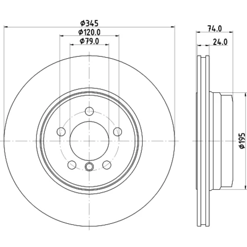 Brzdový kotúč 8DD 355 122-251 /HELLA/ - obr. 3