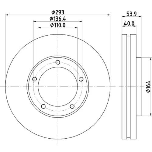 Brzdový kotúč 8DD 355 125-111 /HELLA/ - obr. 3