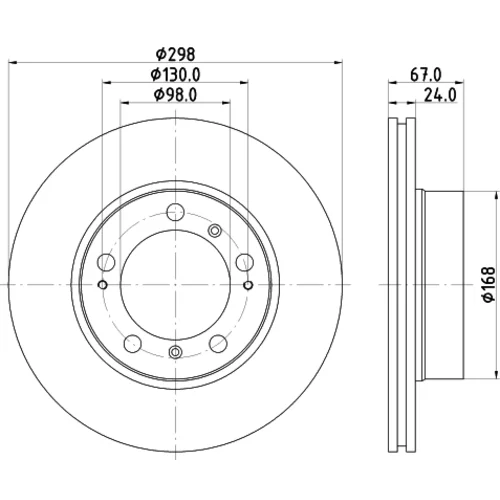 Brzdový kotúč 8DD 355 125-451 /HELLA/ - obr. 3