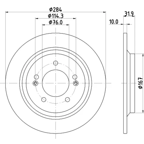 Brzdový kotúč 8DD 355 126-651 /HELLA/ - obr. 3