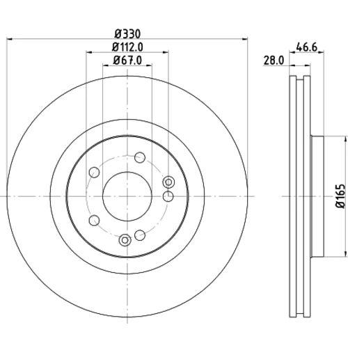 Brzdový kotúč 8DD 355 129-481 /HELLA/ - obr. 3