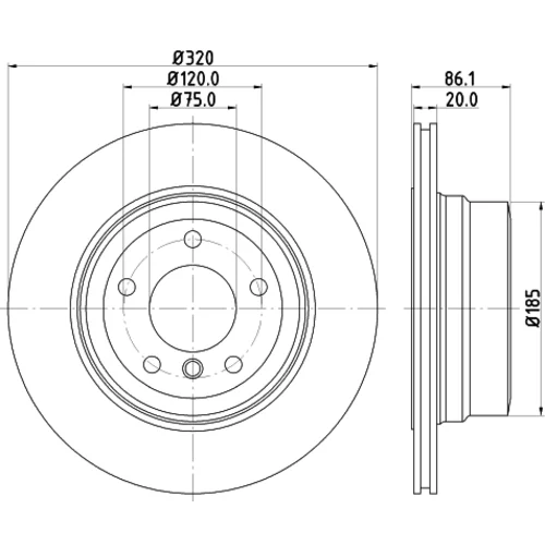Brzdový kotúč 8DD 355 129-571 /HELLA/ - obr. 3