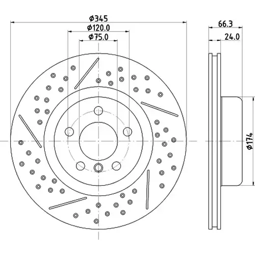 Brzdový kotúč 8DD 355 132-791 /HELLA/ - obr. 3