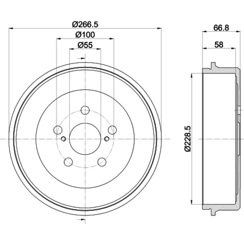 Brzdový bubon 8DT 355 300-501 /HELLA/ - obr. 3