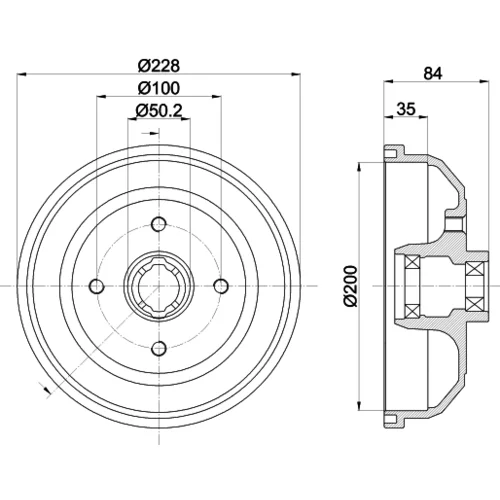 Brzdový bubon 8DT 355 302-861 /HELLA/ - obr. 3