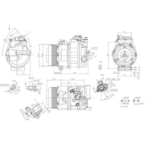 Kompresor klimatizácie 8FK 366 201-191 /HELLA/ - obr. 5