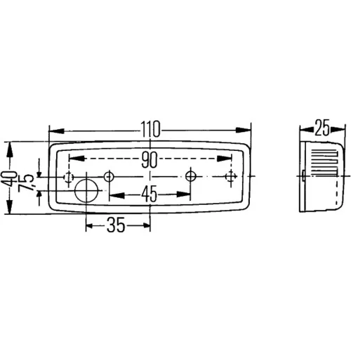 Bočné obrysové svetlo 2PS 006 717-031 /HELLA/ - obr. 1