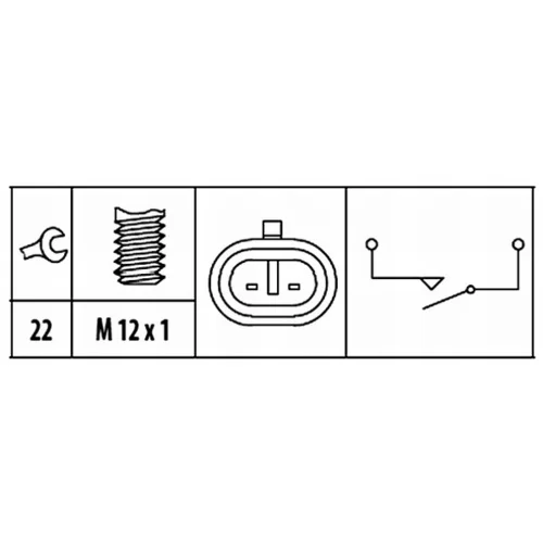 Spínač cúvacích svetiel 6ZF 181 612-021 /HELLA/ - obr. 1