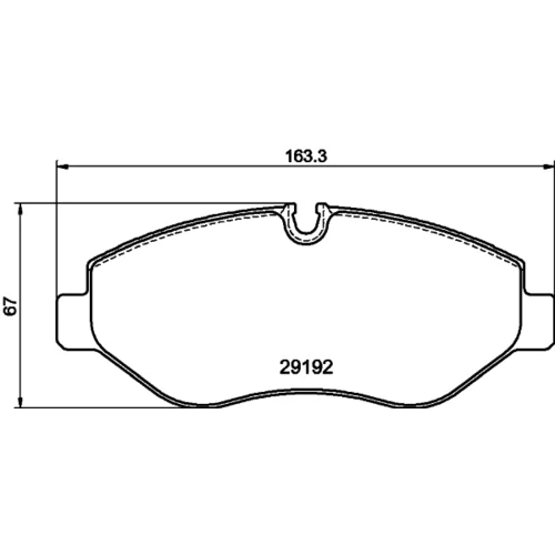Sada brzdových platničiek kotúčovej brzdy 8DB 355 005-521 /HELLA/ - obr. 3
